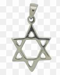 Smooth Silver Star Of David Pendant Png