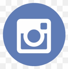 Instagram Social Media Button - Intagram Icon Blue Png