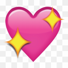 Sparkling Pink Heart Emoji - png