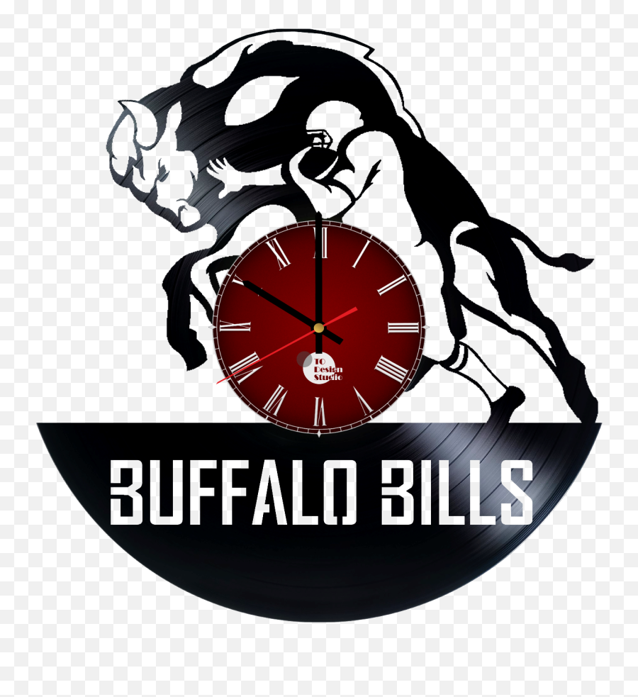 Buffalo Bills Alumni Handmade Vinyl Record Wall Clock Fan Gift - Marca Fufalo Png,Buffalo Bills Logo Image