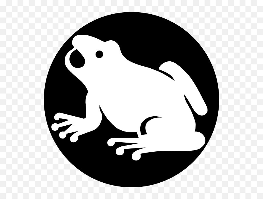 Black And White Frog Png Transparent - White Frog Black Background,Frog Transparent Background