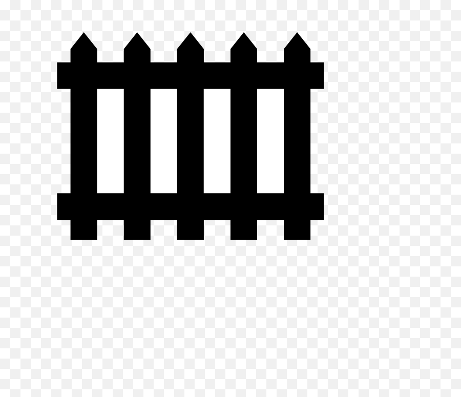 Png Farm Picket Fence Clipart - Fence Clipart Black And White,White Picket Fence Png