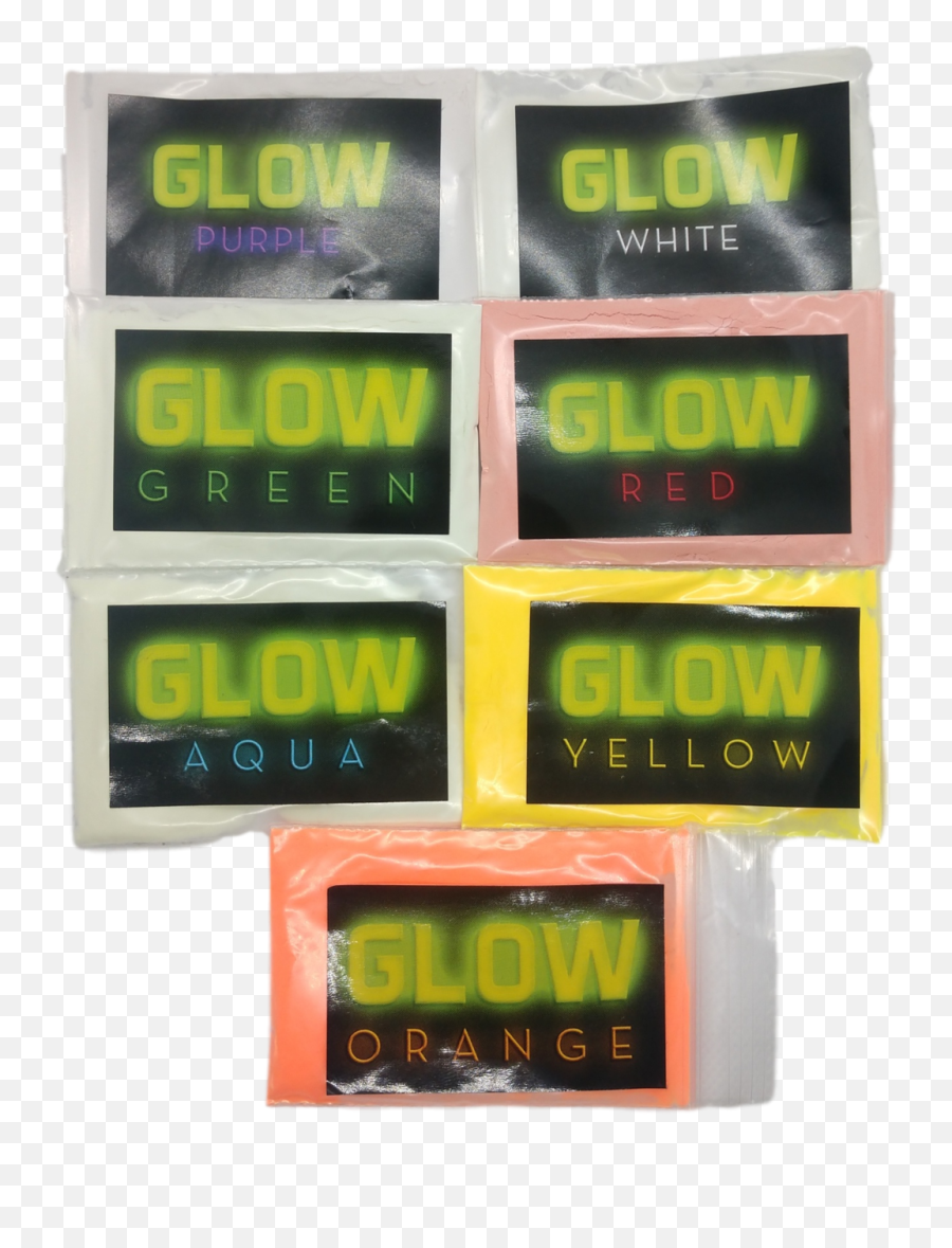 Glow Powders Kit For Epoxy Resin - Green White Purple Red Yellow Aqua Orange Number Png,Orange Glow Png