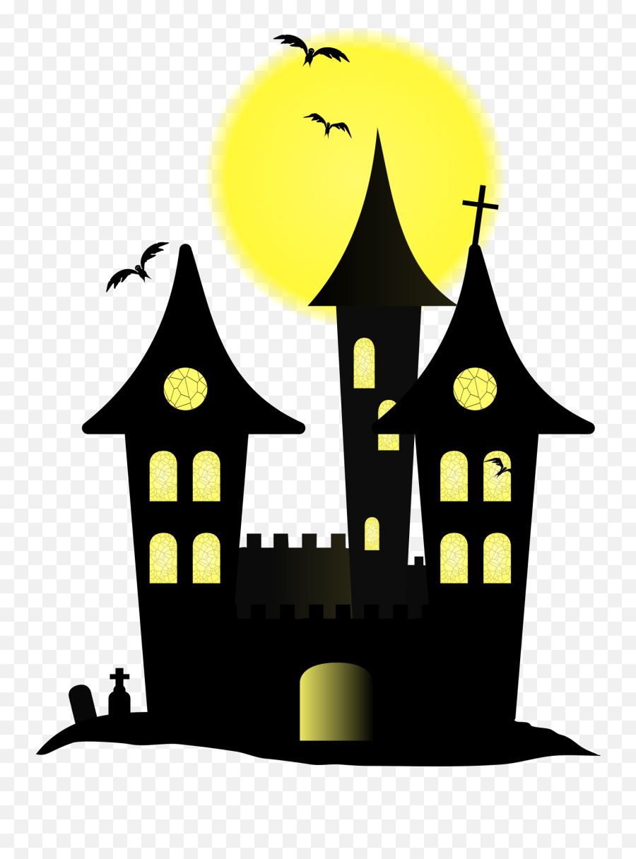 Library Of Halloween Castle Clip Art Transparent Stock Png - Design Haunted House Cartoon,Castle Clipart Png