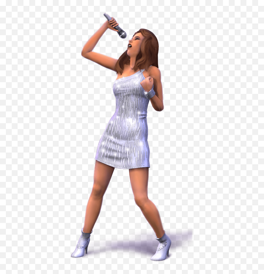The Sims Singing Girl Transparent Png - Singer Sims 3 Showtime,Sims Png