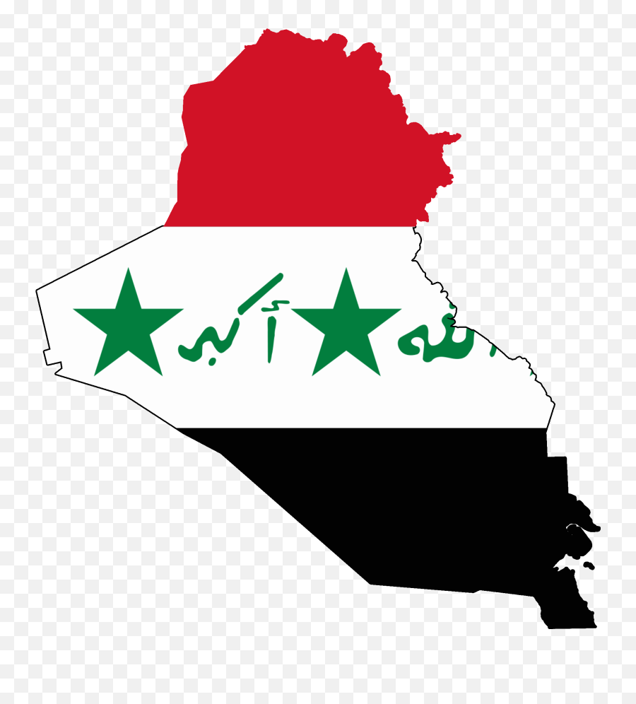 Flag Map Of Iraq Occupied Kuwait - Iraq Flag Map Png,Gunfire Png
