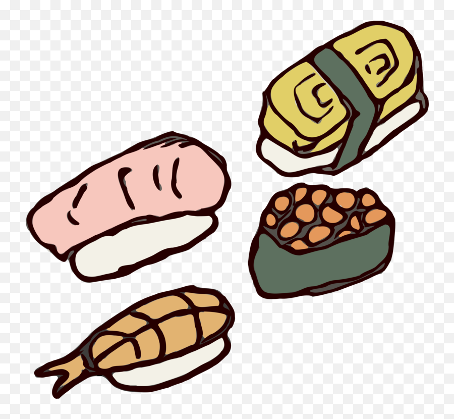 Cuisineamerican Foodthumb Png Clipart - Royalty Free Svg Png Sushi Drawing Transparent,Sushi Clipart Png