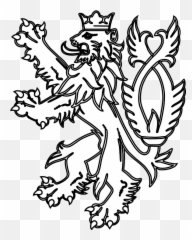Lion Crown Heraldic Animal Double Tail Tongue - Coat Of png