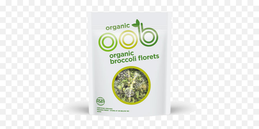 Organic Broccoli Florets 370g - Oob Organic Frozen Berries Png,Broccoli Png