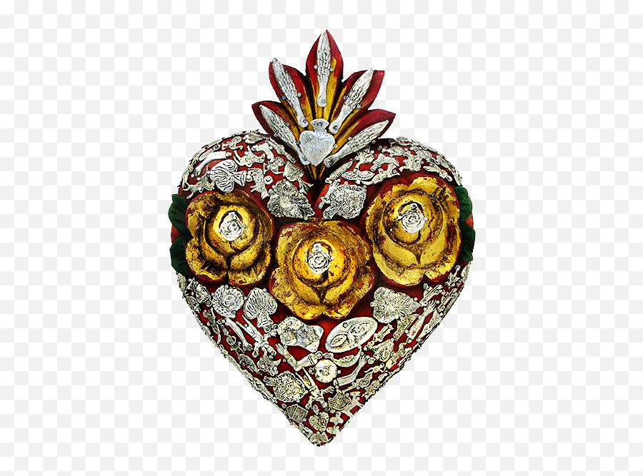 Mexican Sacred Heart Cutout Png Art - Corazones Oaxaca Hojalata,Mexican Png