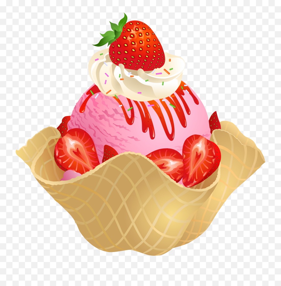 Library Of Caramel Apple Picture Royalty Free Download - Strawberry Ice Cream Clipart Png,Strawberries Transparent Background