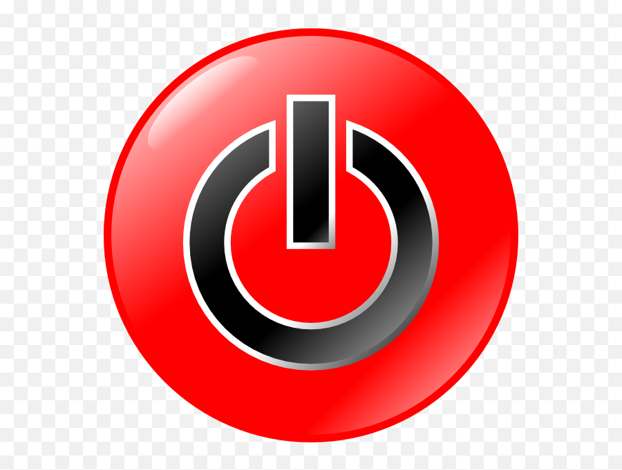 Red Black Power Button Symbol Icon Png Transparent - Animated Power Button Png,Black Power Logo