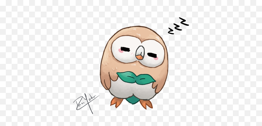 Rowlet Sleeping By Lianyadoran - Fictional Character Png,Rowlet Png