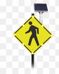 247 Blinkersign Flashing Led Pedestrian Crosswalk Symbol Sign W11 - 2 Flashing Pedestrian Crossing Signs Png,Pedestrian Png