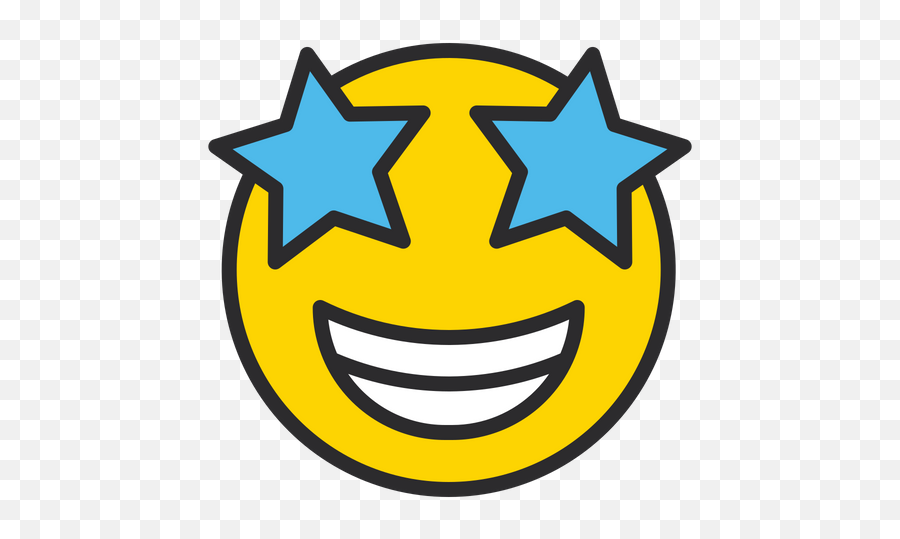 Star Struck Emoji Icon Of Colored Outline Style - Available Star Eyes Emoji Icon Png,Star Emoji Transparent