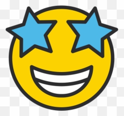 Star Struck Emoji Icon Of Colored Outline Style - Available Eyes png