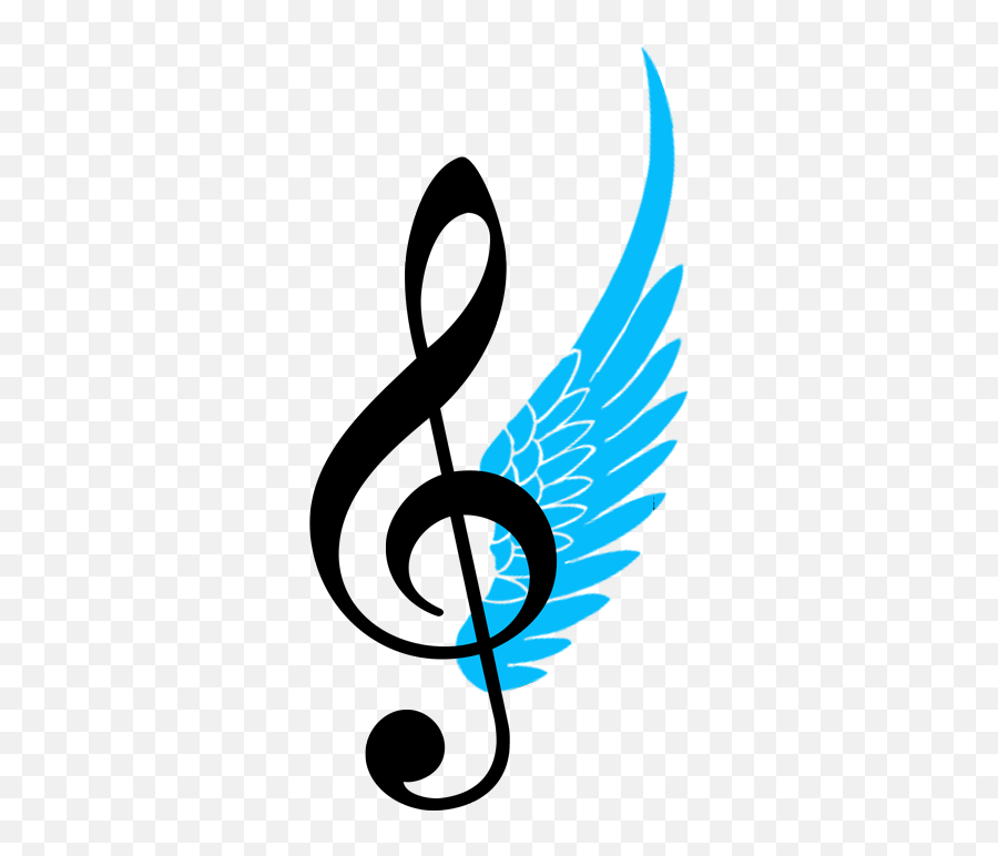 Treble Clef And Wing By Blueneonartist - D6olkmc Music Note Music Note Cutie Mark Png,Music Note Icon Png
