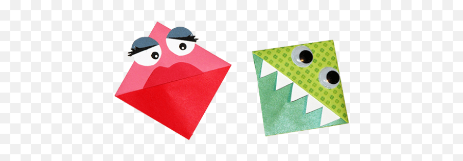 Origami Monster Bookmarks Png Folded Paper