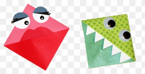 Origami Monster Bookmarks Png