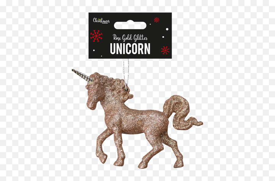 Rose Gold Glittered Unicorn Decoration - Unicorn Png,Gold Unicorn Png