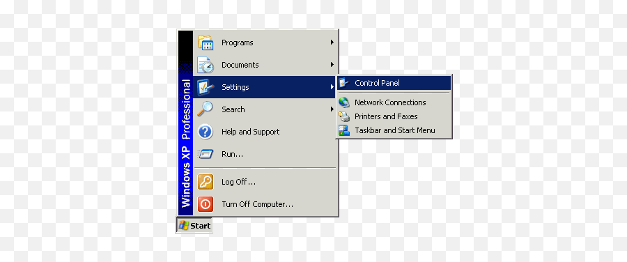 These Instructions Are For Windows Xp - Go To Start And Click Control Panel Png,Logoff Icon