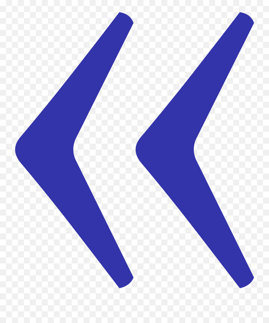 Fileleft Pointing Double Angle Quotation Mark Bluesvg - Double Left Wikipedia Png,Blue Arrow Icon