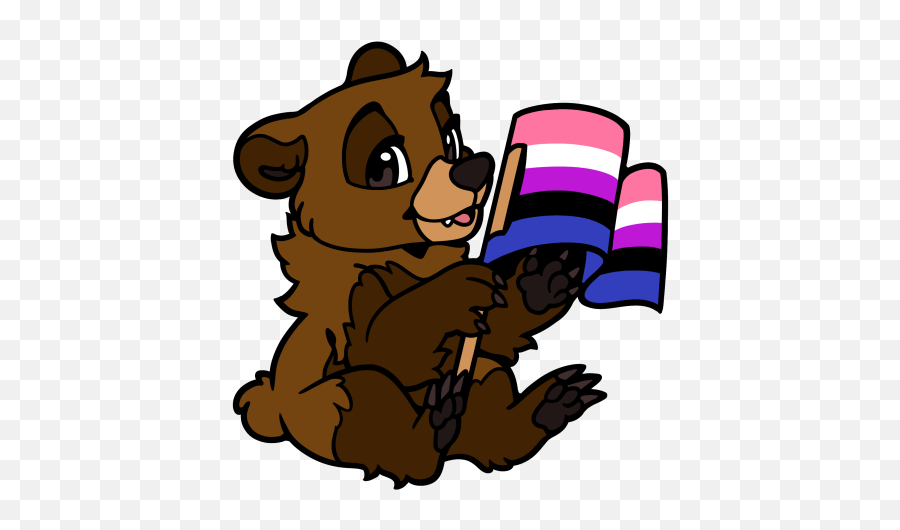 Fursona Pins - Genderfluid Fursona Pins Bear Png,Genderfluid Icon