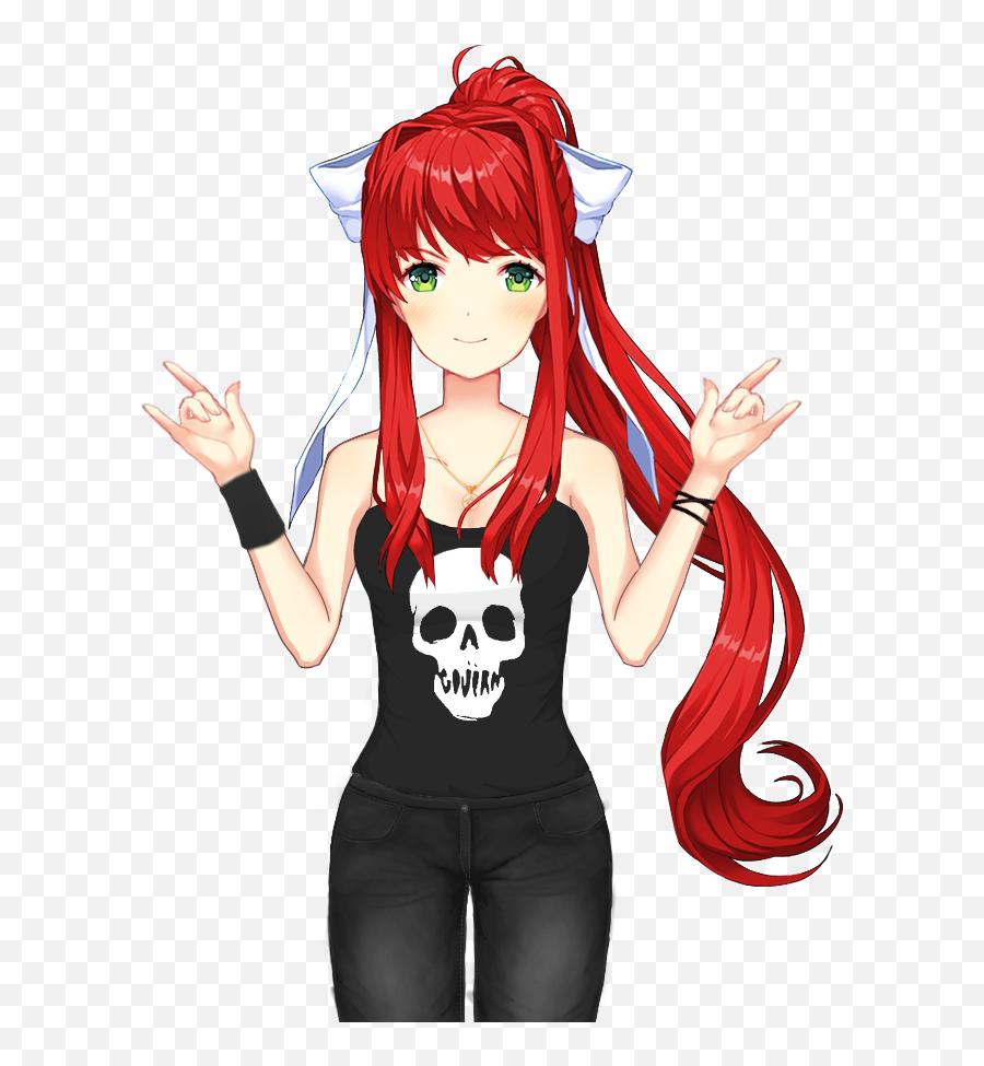 Metalhead Monika Rddlc - Evil Doki Doki Monika Png,Ddlc Monika Icon