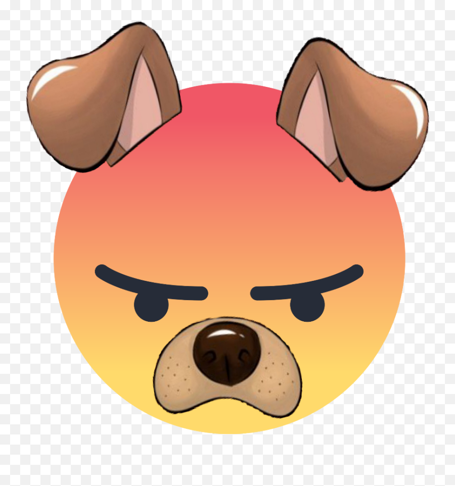 Emoji Mad Dogears Ears Face Dog Snapchat Snap Instagram - Me Mad Dog Face Emoji Png,Mad Emoji Transparent