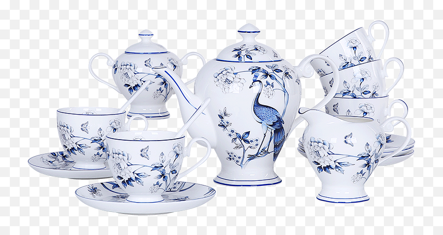Tea Set Png - Blue And White Porcelain,Tea Set Png