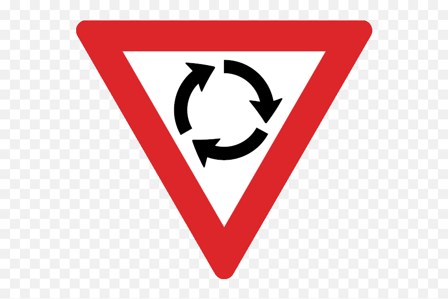Fileaustralian Roundabout Warning Signpng - Wikimedia Commons Roundabout Give Way Sign,Warning Sign Png