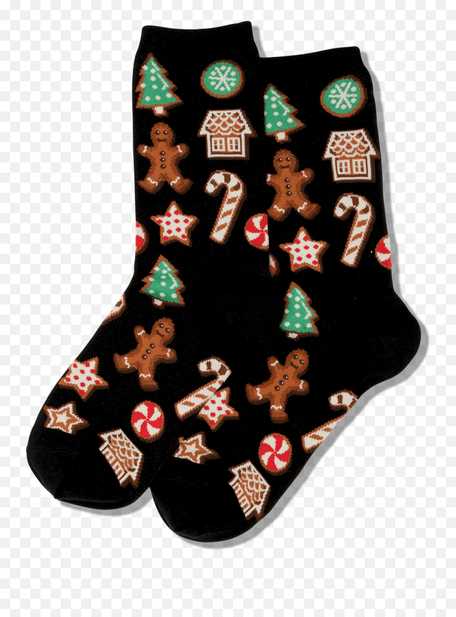 Womenu0027s Christmas Cookies Crew Socks U2013 Hotsox - Sock Png,Christmas Cookies Png