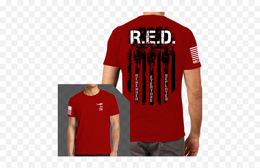 Remember Everyone Deployed T - Shirt Nine Line Menu0027s Tee Shirt Red Remember Everyone Deployed Shirts Png,Red Shirt Png