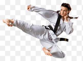 Karate Png Silhouette Images - Black Belt Karate Kick,Martial Arts Png