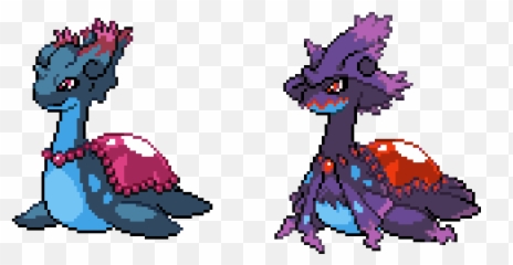 Misdreavuslapras Fusion Line Evo Pokemoninfinitefusion - Cartoon Png,Lapras Png