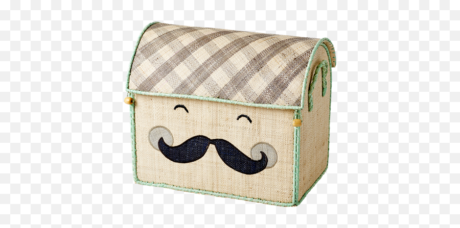 Rice Dk Toy Basket Natural With Smiling Moustache S - Basket Png,Moustache Transparent