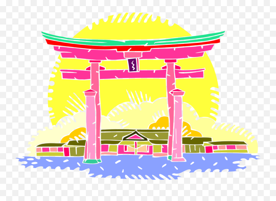 Japan Clipart Shrine Japanese Picture 1433314 - Japan Vector Png,Torii Gate Png