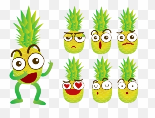 Clipart Pineapple Cartoon Transparent - png