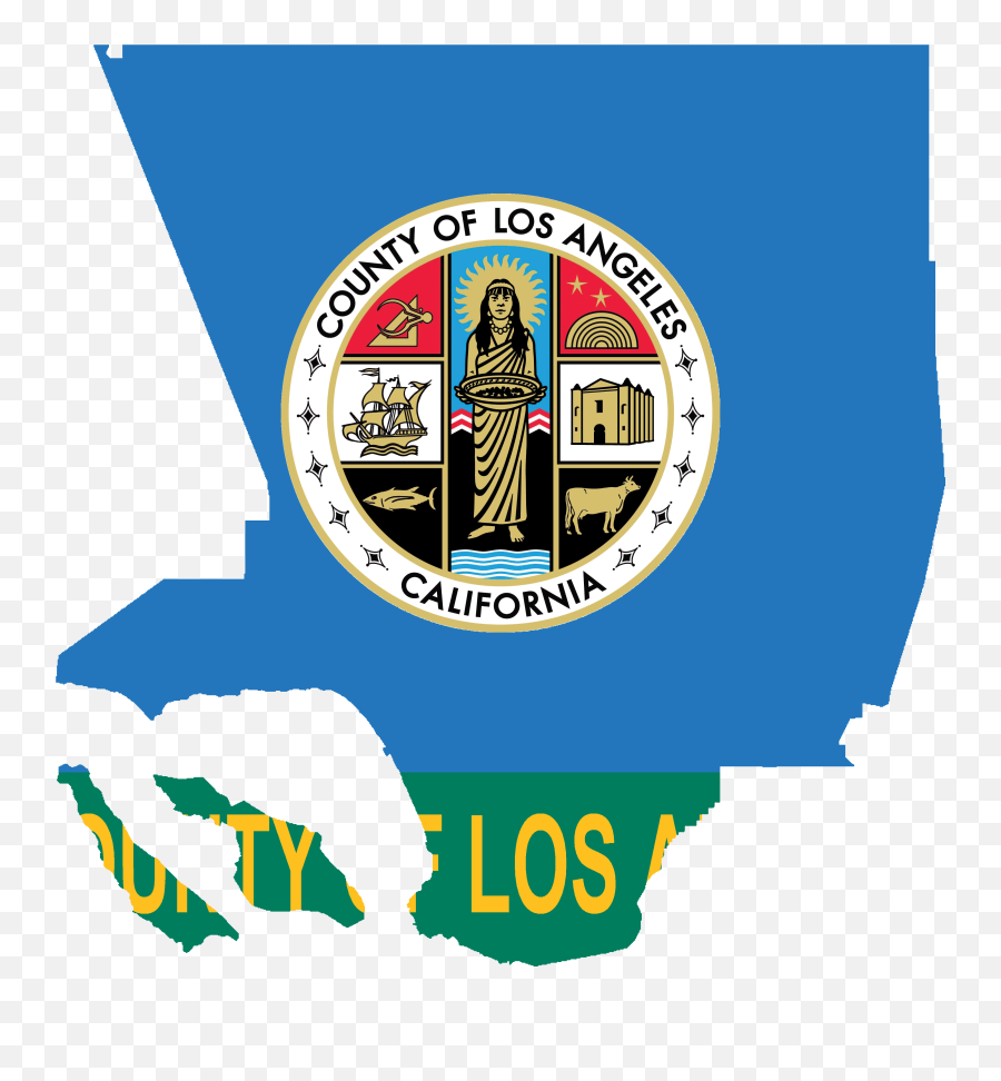 Flag Map Of Los Angeles County - Seal Of Los Angeles California Png,California Flag Png