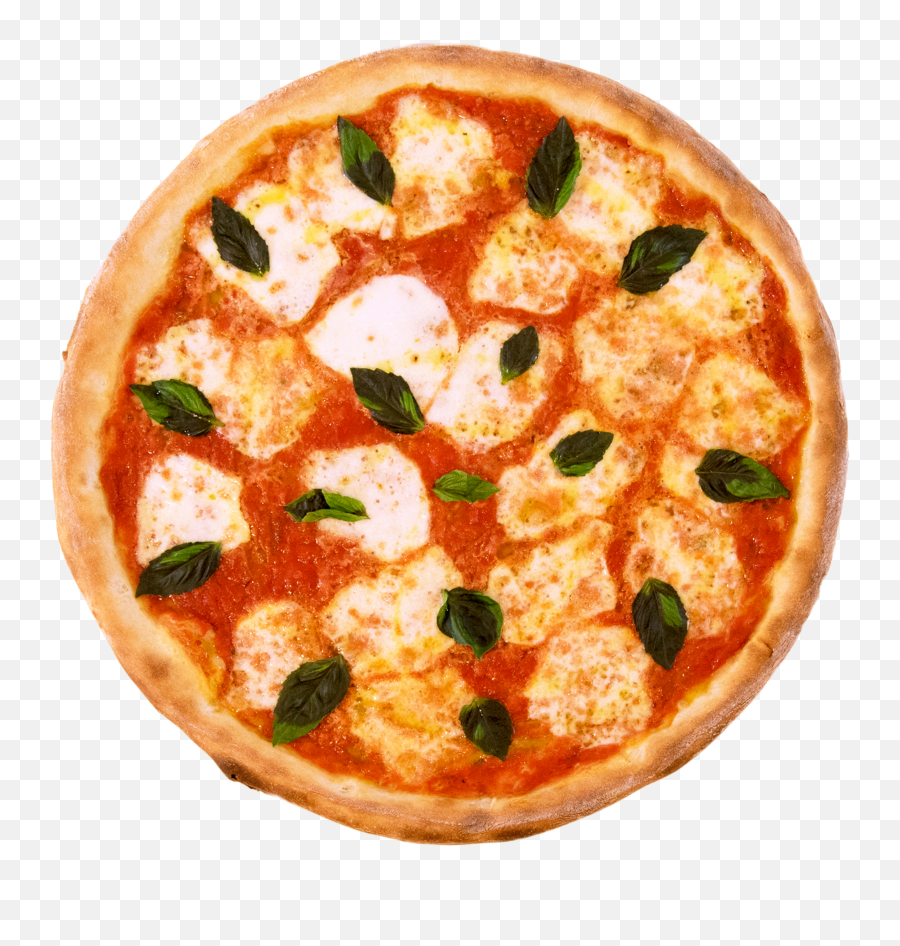 Download Hd Pizza From Top Margherita Transparent Png Image - Pizza Margheritta Top View,Pizza Transparent