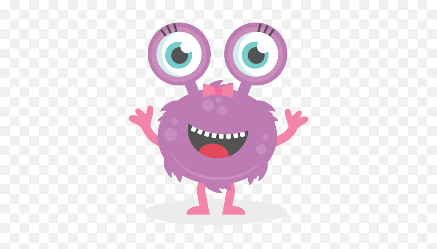 Girl Big Eyed Monster Svg Cutting File Cut Files - Monster Clipart Cute Girl Png,Monster Mouth Png