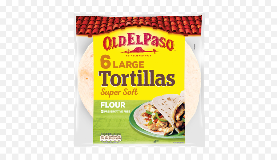 6 Soft Wrap Tortillas - Product Old El Paso Malta Old El Paso Soft Tortillas Wrap Png,Tortilla Png