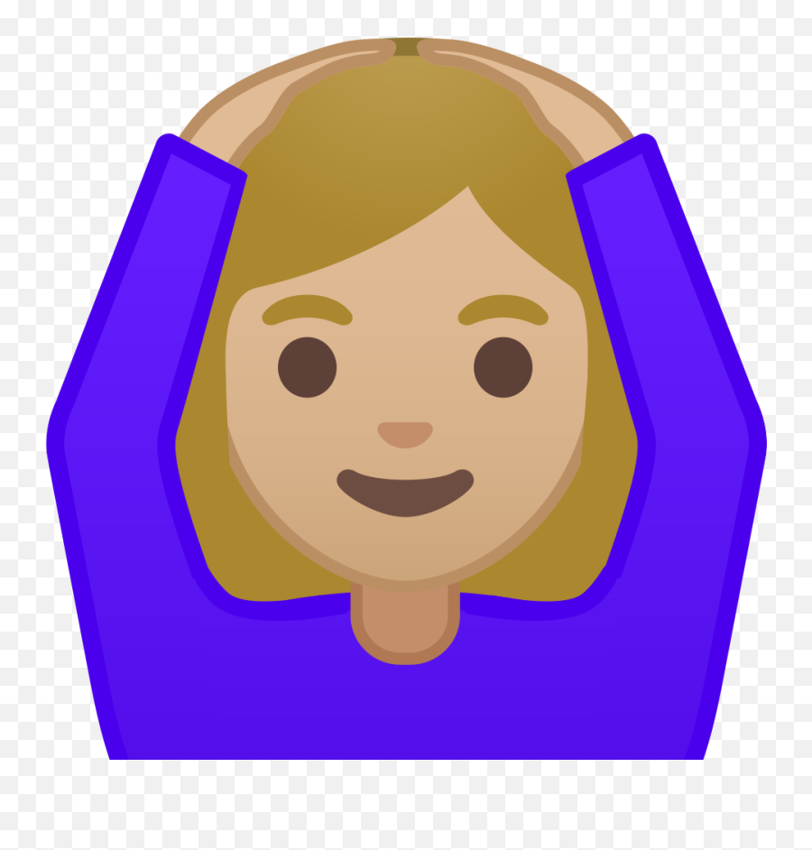Woman Gesturing Ok Medium Light Skin Tone Icon Noto Emoji - Emoji Persona Haciendo Gestos Png,Ok Emoji Png