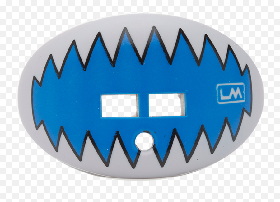 Shark Teeth Royal Blue U0026 Grey Mouthpiece - Horizontal Png,Shark Teeth Png