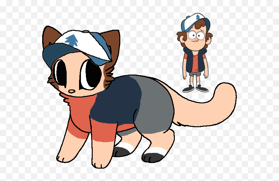 Dipper Cat Design By Bananaramadraws D8svijc - Gravity Falls Gravity Falls Dipper Transparent Png,Dipper Pines Png