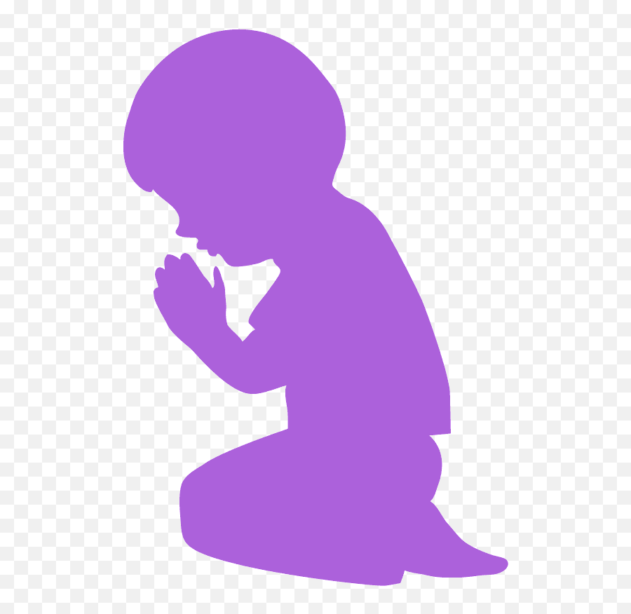 Child Praying Silhouette - Child Praying Silhouette Free Png,Children Silhouette Png