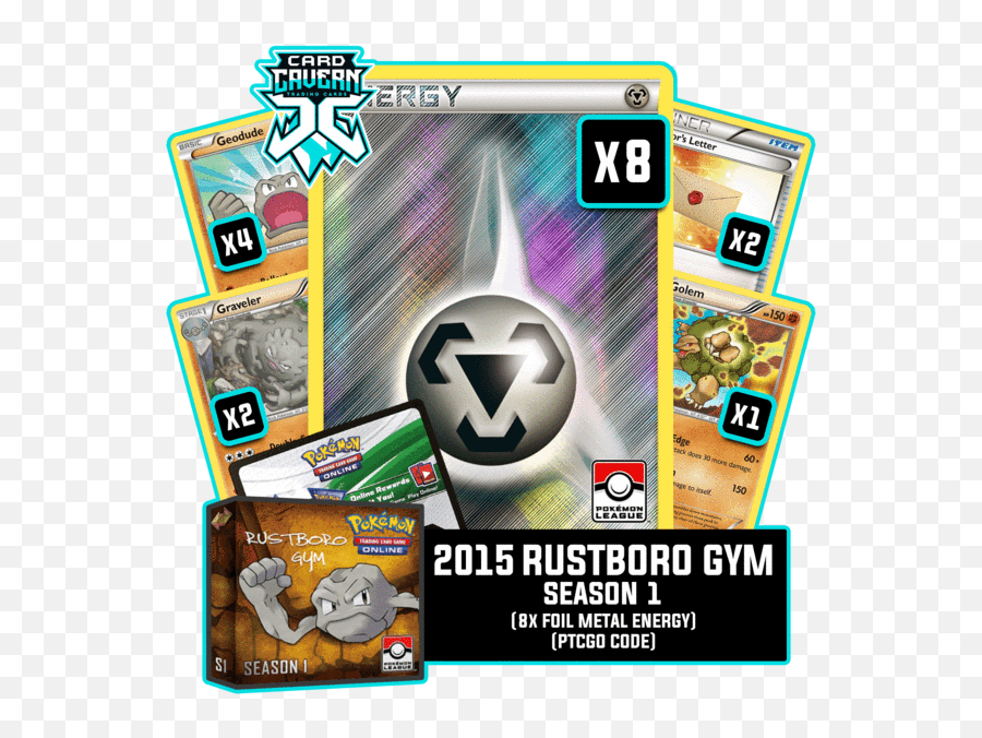 2015 Rustboro Gym Season 1 Ptcgo Code U2013 Card Cavern Trading - Pokemon Energy Cards Png,Geodude Png