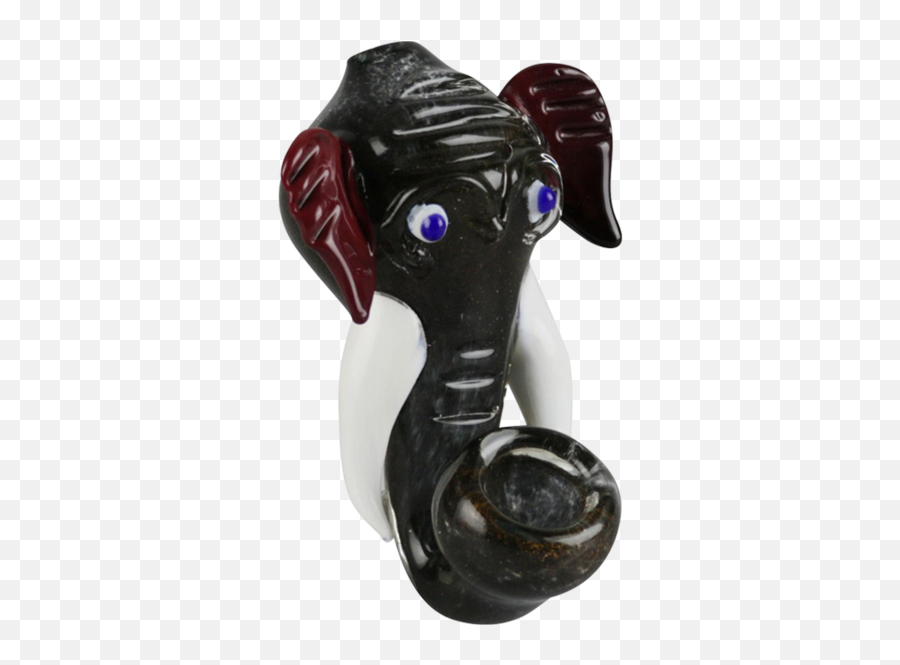 Elephant Fritted Glass Sherlock Pipe - Elephant Head Pipe Glass Png,Elephant Head Png