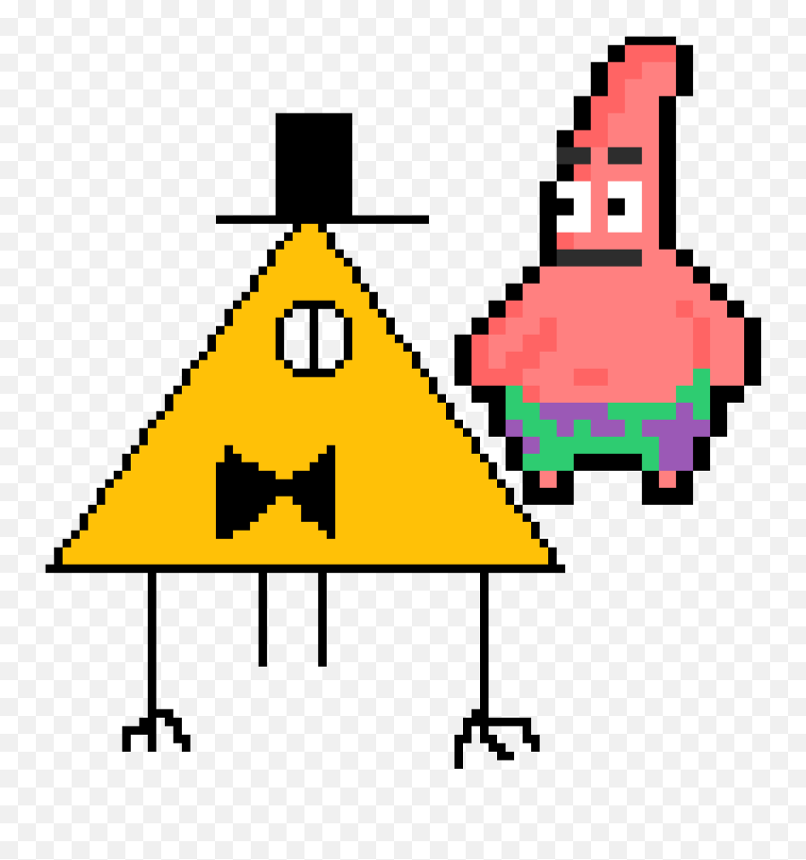 Bill Cipher And Patrick Star - Patrick Spongebob Pixel Art Png,Bill Cipher Png