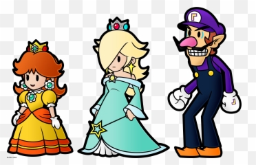 Pmpaper Daisy Rosalina And Waluigi By Chivi - Chivik On Png,Waluigi Transparent
